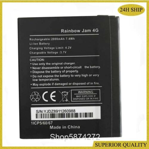 Battery For Wiko Rainbow Jam 4G Battery High Capacity Replacement Backup Battery Long Standby Time for Wiko Rainbow Jam 4G Phone