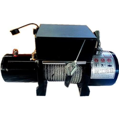 24v 20000lb electric winch car with off-road vehicle self-rescue hoist electric hoist wireless remote control car winch