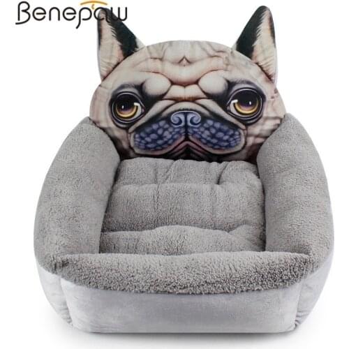 Benepaw 3D Shar Pei Sofa Bed Dog Hot Sale Washable Plush Sleeping Dog House Cozy Soft Pet Puppy Bed Cushion Supplies