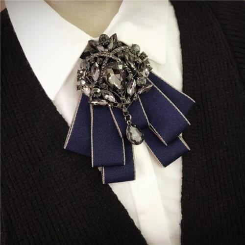 Free Shipping New Male mens casual female fashion Rhinestone Bows for Men Women Wedding Groomsmen Dress Korean collar Bow TIE