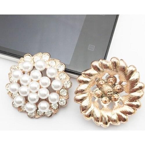 Free Shipping Wholesale 20pcs/lot Rhinestone Flatback Button Crystal Flower Button DIY Button ZIJE003