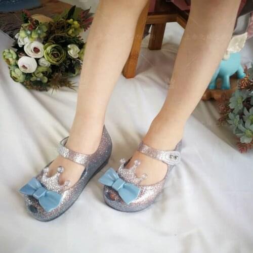 2020 Mini Melissa Jelly Sandals Crown Children Sandals 4 Color Girls Comfort Princess Shoes Children Melissa Shoes