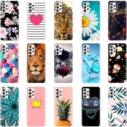 For Samsung Galaxy A52 Case Lovely Phone Back Cover Silicone Soft TPU Cases for Samsung Galaxy A72 5G A52 Cute Cartoon Bumper