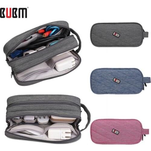 BUBM digital accessories handbag 3 color charger bag 2 layers 3 size hand bag