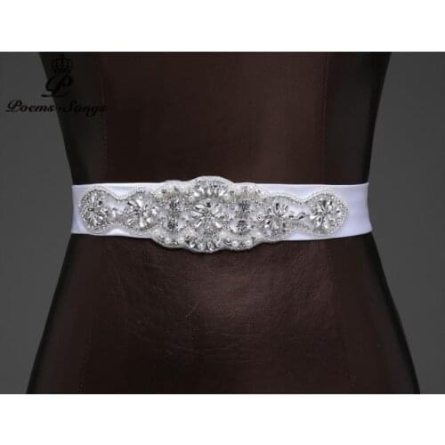 Long dress belt and accessories. White, ivory, red, fabric is satin