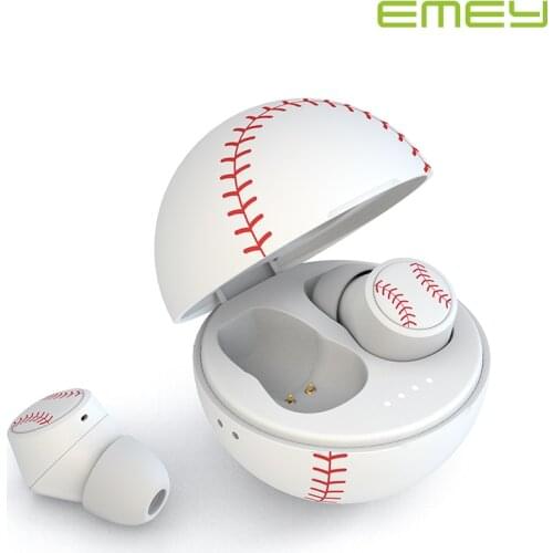 EMEY TWS Sport bluetooth wireless earphone waterproof BT 5.0 Stereo for basketball funs