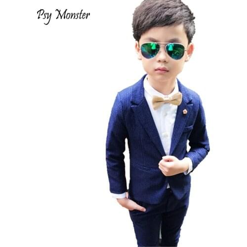 Boys Formal Suit School Boys Kids Wedding Suit jogging garcon costume enfant garcon mariage Blazer +Pants 2Pcs Clothing Sets A11