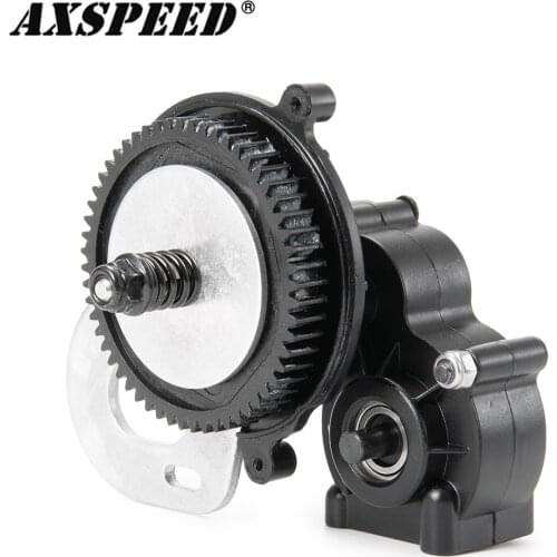 AXSPEED Complete Plastic Gearbox Transmission Box with Gear for 1/10 RC Crawler Car Axial SCX10 90027 90028 90047 Upgrade Parts