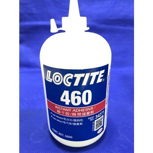 Loctite 460 low whitening, low viscosity, low odor sticky plastic rubber metal instant glue 500g