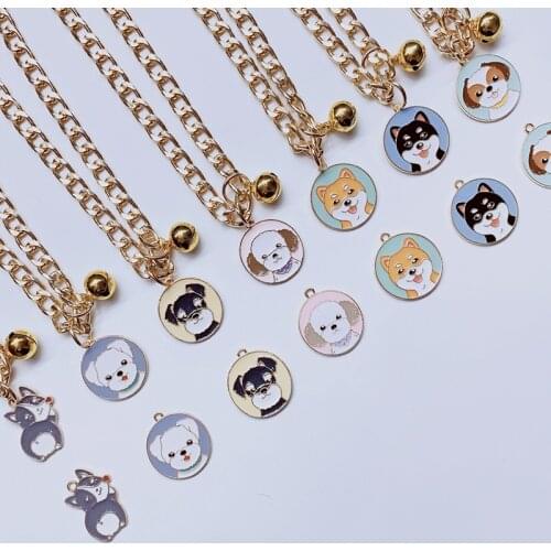 Metal Pet Tag Dog Collar Necklace With Bell for Small Medium And Large Dog Husky Fighting Golden Chain Pet Dogs Supplier