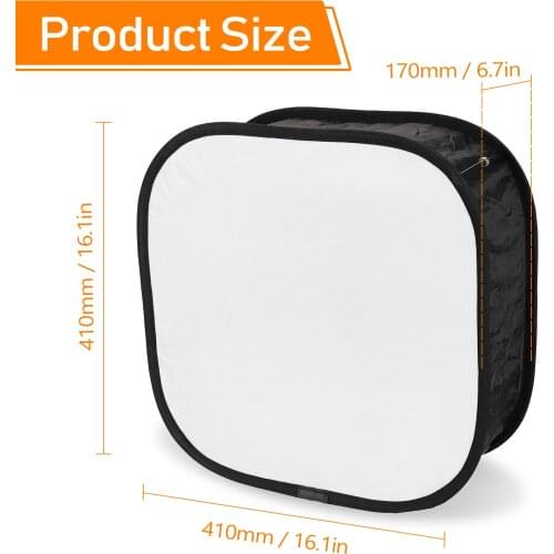 Multifunctional 410mm Mini Portable Foldable Flash Diffuser Easy-fold Design Softbox for Flash Speedlite Soft Filter