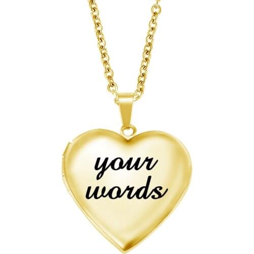 MYLONGINGCHARM 5pcs Heart photo locket-Free engrave name or words-28.5x22mm-Stainless steel Heart locket Pendant 3 colors