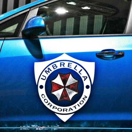 Funny Car Accessories Umbrella Corporation Shield Mark Car Sticker Decal for Volkswagen Polo Golf Audi A3 Ford 33cm*29cm