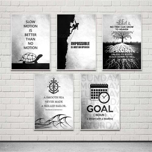 Wall Art Home Decor Hd Print Modular Inspirational Word Picture Posters Canvas Painting For Abstract Bedroom Artwork No Frame