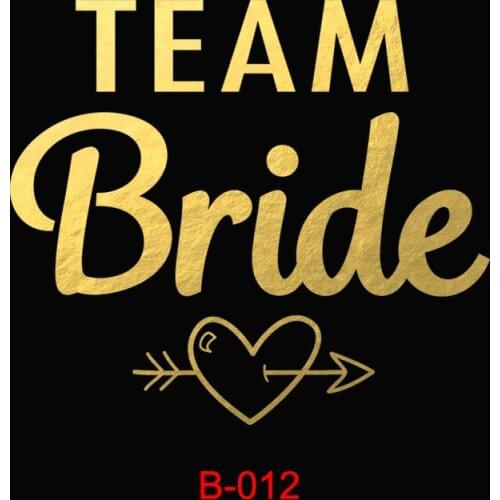 Wholesale Blue / Gold Flash Team Bride Body Tattoos Wedding Decoration Tattoo Sticker Bridal Bachelorette Party Tattoo 500pcs