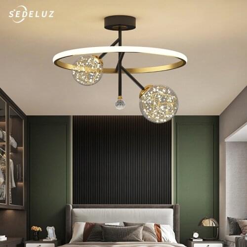 Dining Room Ceiling Chandelier Suspension Horizontal Glass Balls Chandeliers Kitchen Hanging Lamp Office Front Desk Lights