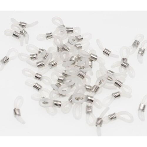 50pcs Adjustable Lanyard Cord Rubber Connectors for Glasses Holder Necklace Chain Eyeglasses Chains Eyewear Holder Accessories