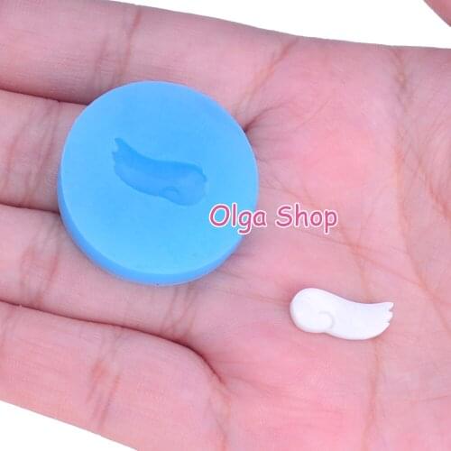 PYL468 15.6mm X 7.3mm Wing Silicone Mold Fondant Cake Decoration Candy Resin Clay Earrings Necklace Craft Soap Candle FOOD SAFE