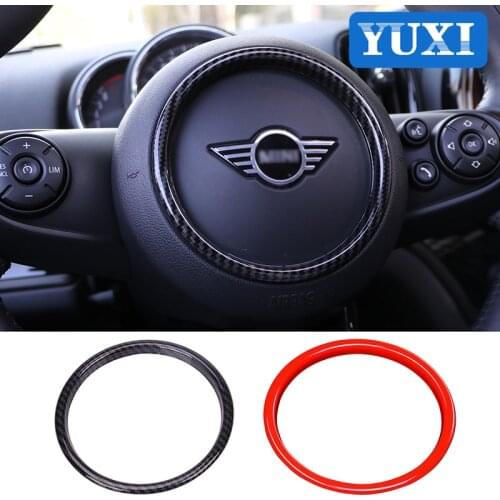 Car Steering wheel decoration cover sticker For BMW MINI ONE COOPER F54 F55 F56 F57 F60 JCW Car interior decoration Accessories