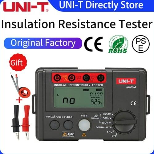 UNI-T UT502A 1000V 2500V megger insulation tester megohmmeter multimetro ohm tester insInsulation Resistance Tester multimeter