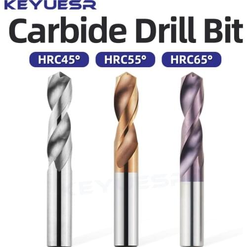 Tungsten Steel Drill Bit Solid Carbide Twist Drill Metal Strip Machine Tool Electrician Lathe Milling Cutting Tools HRC45/55/65