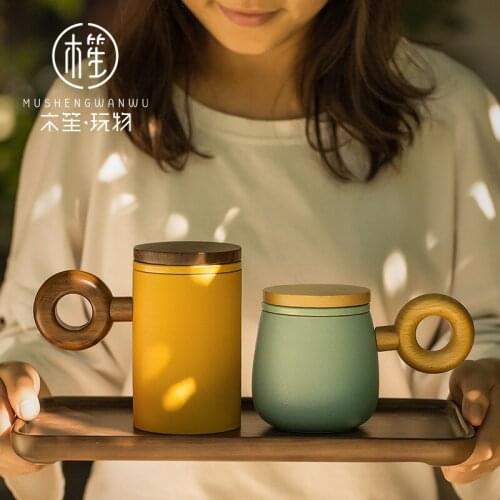 Household Porcelain Tea Cup Teacup Office Heat Resistant High Temperature With Cover Filter Tea Infuser Milk Rose Flower Mug Cup