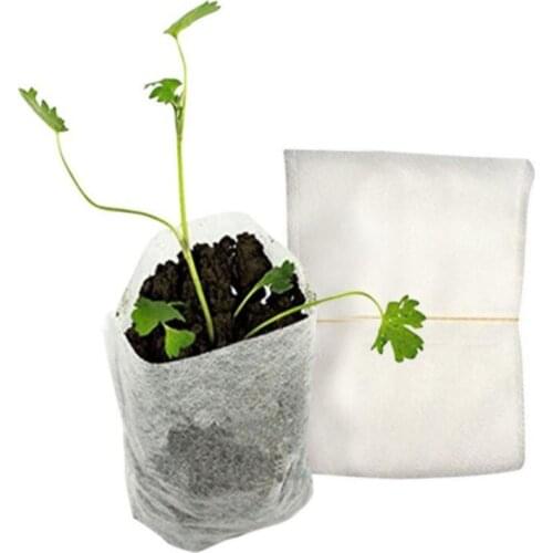 100pcs Biodegradable Seed Nursery Bags Nursery Flower Pots Vegetable Transplant Breeding Pots Garden Nursery Planting Bags new