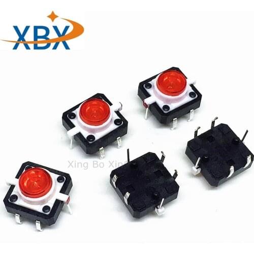 12X12X7.3 Tactile Push Button Switch Momentary Tact LED red 12X12X7.3mm 12*12*7.3mm 12*12*7.3