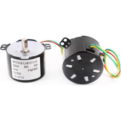 2pcs/lot 50KTYZ 6W AC220V Permanent Magnet Synchronous Motor Motor Positive Inversion And Controllable Low Speed Micro Motor
