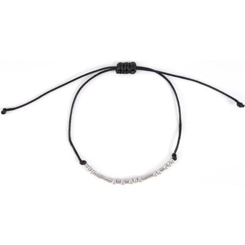 2Pcs I Love You Morse Code Beaded Bracelet with Secret Message Lover Jewelry