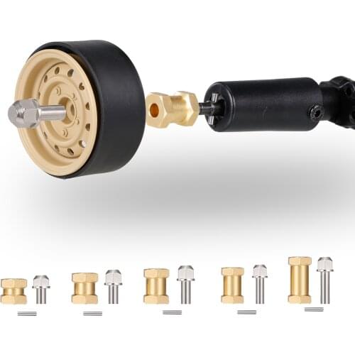 4PCS 25mm Extension Wheel Hex Drive Hubs Copper Widener Adapter Set for Axial SCX10 Wraith RR10 Tundra Tamiya F-350 Hsp Redcat