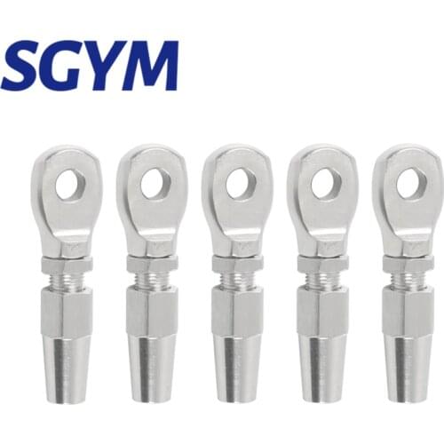 5pcs 316 Marine Grade Stainless Steel Swageless Eye Terminal For 3mm Wire Rope Railing Rope Terminal Fitting