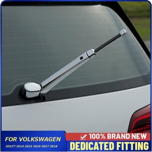 Car Styling Rear Window Wiper Cover Strips ABS Chromed Tail Glass Wiper Nozzle Cover Trim For Volkswagen Golf7 2014 To 2018