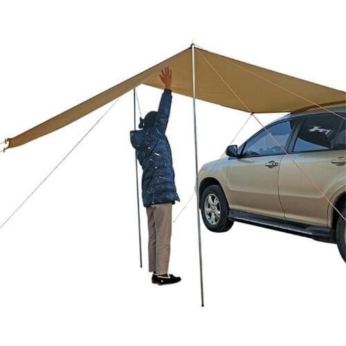 Car Awning Waterproof Tent Shade Self-driving Side Awning Rooftop Rain Canopy Outdoor Sunshade Camping Tent For Car SUV Truck