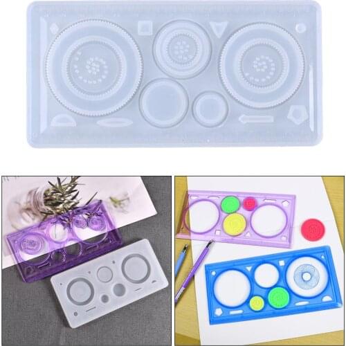 Geometric Ruler Mold, Crystal Epoxy Resin Mold Geometric Ruler Casting Silicone