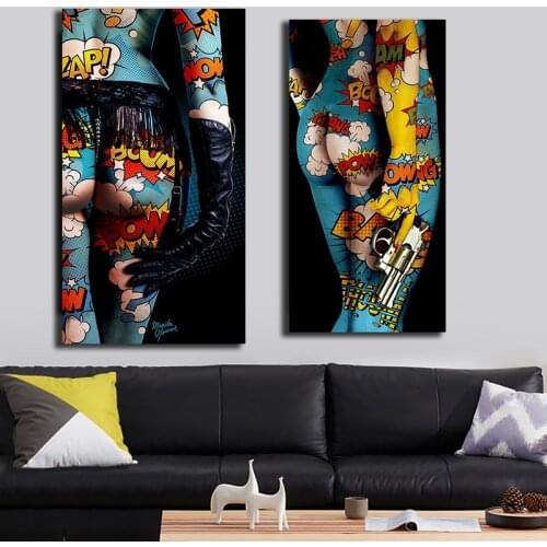 Graffiti Art Colourful Women Portrait Modern Canvas Painting Posters and Prints Wall Art Picture Prints for Home Decor Cuadros
