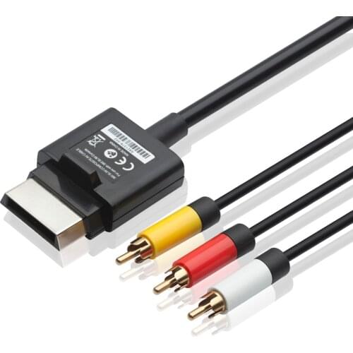 GREATLINK 1.8m Audio Video AV RCA Video Composite Cable With Three RCA Plug for Xbox 360 Slim L3FE Game equipment accessories