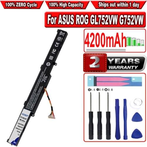 HSABAT 4200mAh A41N1501 Battery for ASUS GL752JW GL752 GL752VL GL752VW N552 N552V N552VW N752 N752V N752VW N752VX A41LK9H