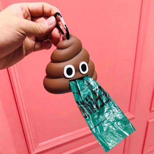 Pet Dog Poop Bag Creative Poop Shape Waste Dispenser Pet Dog Portable Puppy Clean Degradable Bags Waste Recoge Cacas De Perro