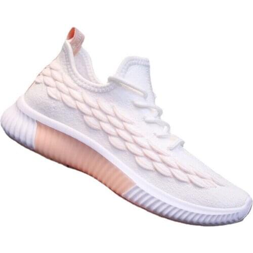 Ladies Trainers Casual Mesh Sneakers Pink Women Flat Shoes Lightweight Soft Sneakers Breathable Footwear Basket Shoes