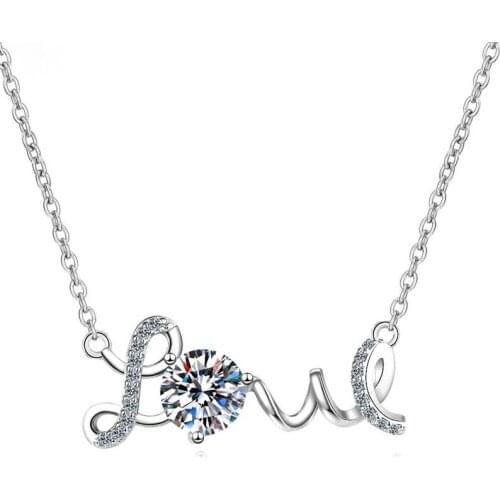 Pendant Necklace 925 Silver 1 Carat D Color Moissanite Pendant For Women Gift Fine Jewelry Trendy luxury diamond Necklaces