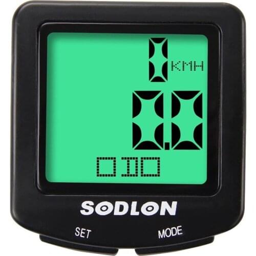 Sunding Multifunctional Wired Bike Computers Bicycle Speedometer Cycling Bike Odometer Luminous Digital LCD Display Speed Meter