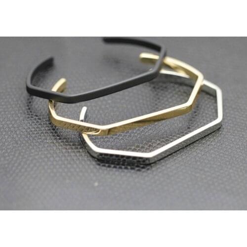 12 pcs / lot fashion jewelry metal copper brass simple design bangle cuff bracelet for women