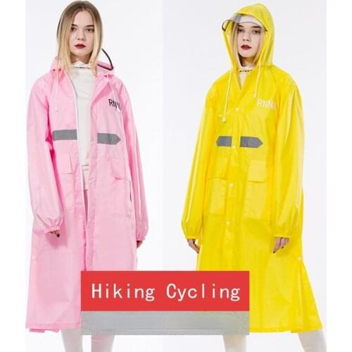 High Quality New Men/Women Impermeable Raincoat Electromobile/Bicycle Hooded Rain Poncho Thick Visable Hood Rain Gear Rain Coat