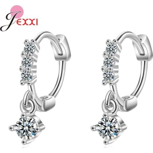 New Exquisite Drop Earrings For Women Party Dating Luxury Rose Gold Color 925 Sterling Silver Female Christmas Gift