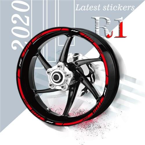 New Motorcycle inner wheel Stickers rim reflective decoration decals car accessories For YAMAH R1 r1A
