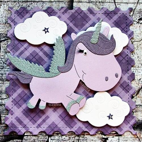 New Christmas Flying Unicorn Metal Cutting Dies for DIY Craft Scrapbooking Cards Decorative