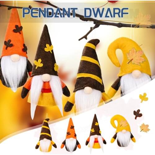 Autumn Harvest Festival New Pumpkin Maple Leaf Faceless Doll Pendant Decoration Shopping Mall Home Thanksgiving Decoration