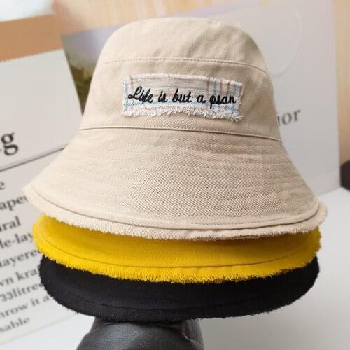 Cloth Label Double-Sided Bucket Hats For Women Men 2021 Fashion Embroidery Summer Panama Caps Sun Fishing Black Fisherman Hats