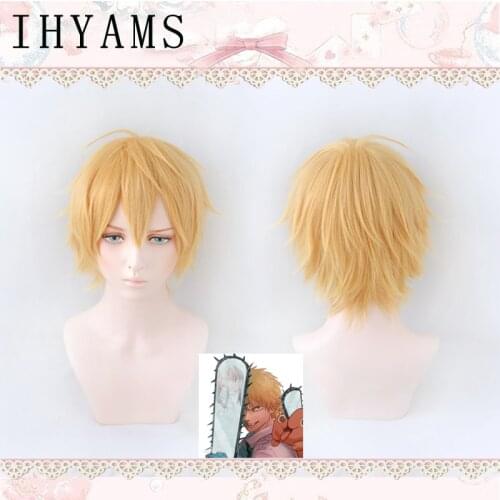 Anime Chainsaw Man Denji Cosplay Wigs Halloween Party Role Play Hairpins Props Heat-resistant Fiber Hair + Wig Cap